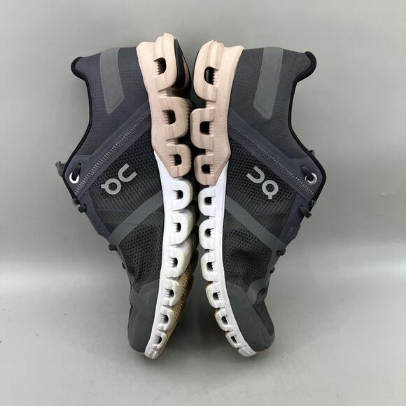 On Running Cloudflow Shoes Women Size 7 Gray Pink Comfort Lightweight Sneakers - Picture 6 of 9